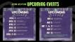 Upcoming Events slide